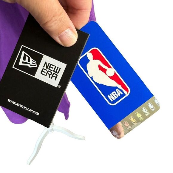 Los Angeles LA Lakers NBA New Era Crew Neck Purple SS Tee Shirt Mens L NE97099M - Picture 4 of 10